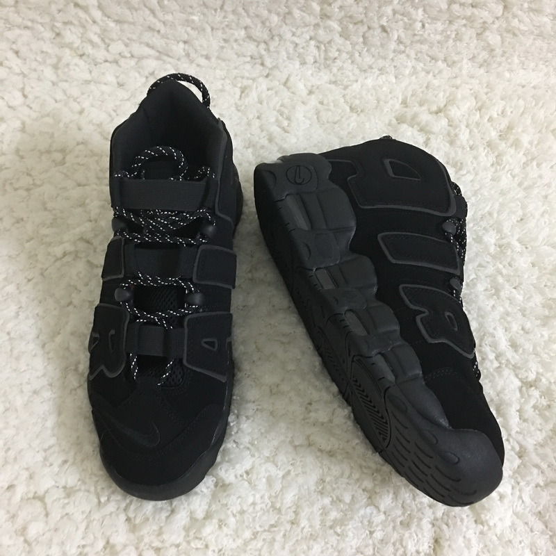 Authentic  Nike Air More Uptempo 3M “Triple Black”